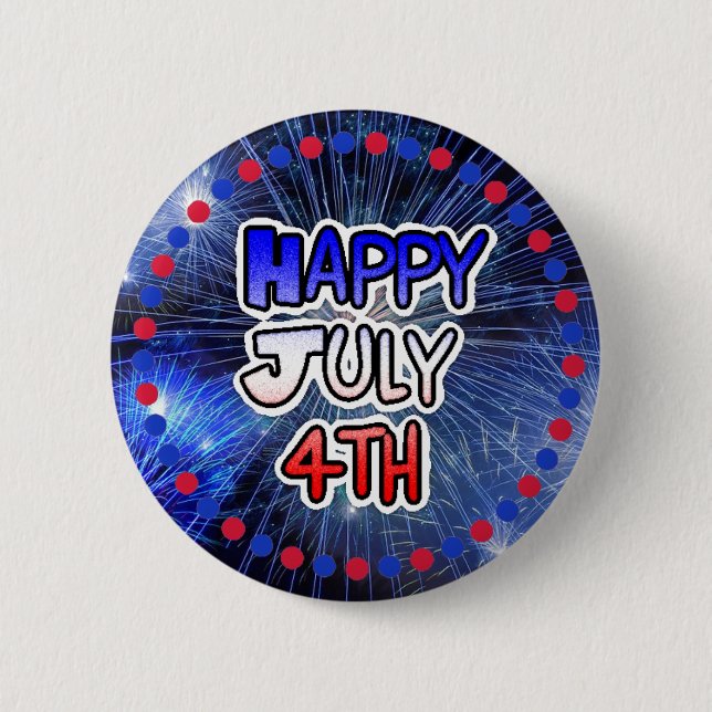 Happy Fourth of July Button (Front)