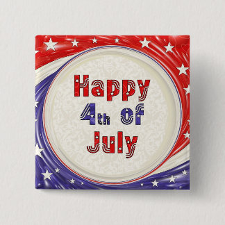 Happy Fourth of July Button