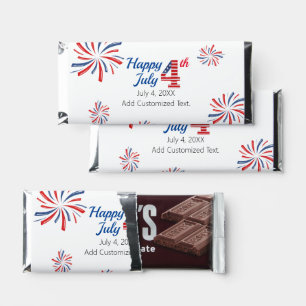 Happy Fourth of July Custom Hershey's Bars 
