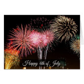 Happy Fourth of July Fireworks Card (Front Horizontal)