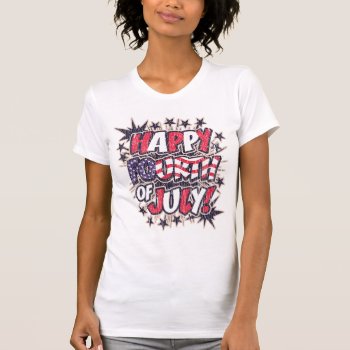 Happy Fourth Of July Fitted Tank Top by koncepts at Zazzle