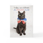 Happy Fourth of July For Anyone Cute Patriotic Cat Holiday Card Happy Fourth of July For Anyone Cute Patriotic Cat Holiday Card