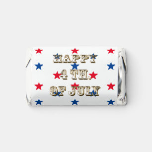 Happy fourth of July gold red white blue stars fun Hershey's Miniatures