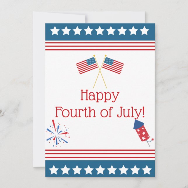 Happy Fourth of July Greeting Cards (Front)