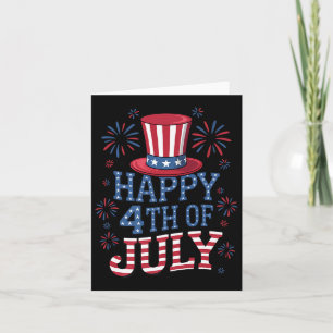 Happy Fourth Of July Patriotic American Flag Men W Card