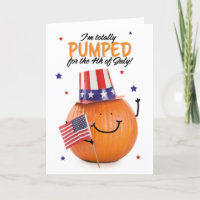 Happy Fourth of July Patriotic Pumpkin