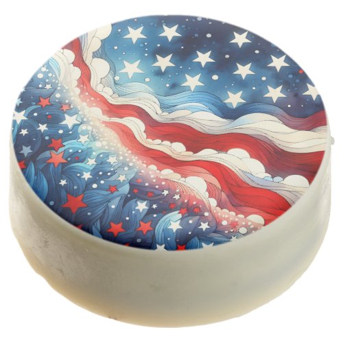 Happy Fourth of July  Patriotic Stars and Stripes Chocolate Covered Oreo