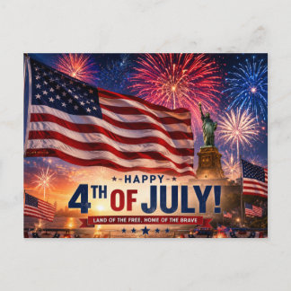Happy Fourth of July Postcard