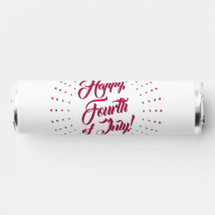 Happy Fourth of July red white & blue stars custom Breath Savers® Mints