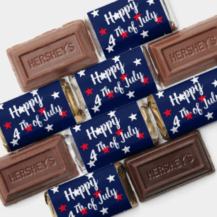 Happy Fourth of July red white & navy blue stars Hershey's Miniatures