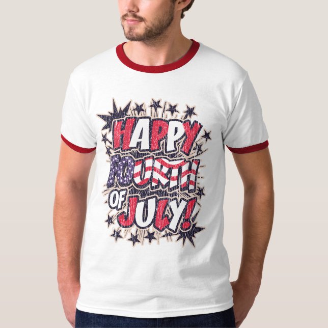 Happy Fourth of July Ringer T-Shirt (Front)