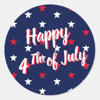 15 Stars and Stripes Large Stickers - Fourth of July - Party Favors