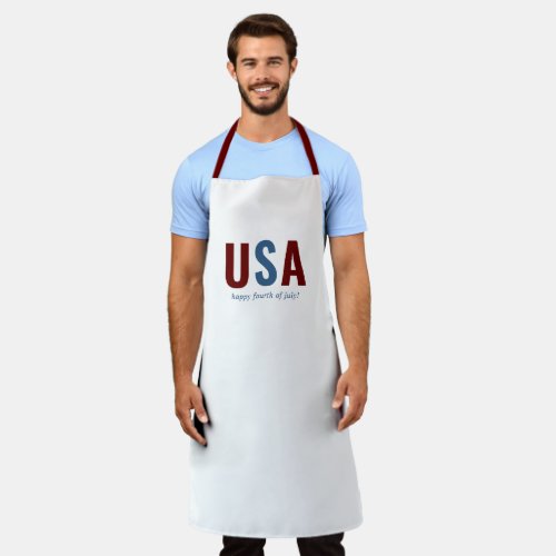 Happy Fourth of July USA Apron