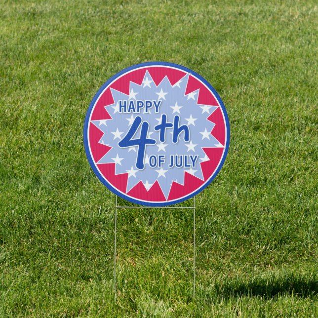 Happy Fourth of July Yard Sign (Insitu)