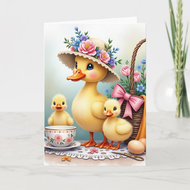 Happy Fowl Family Spring Card (Front)