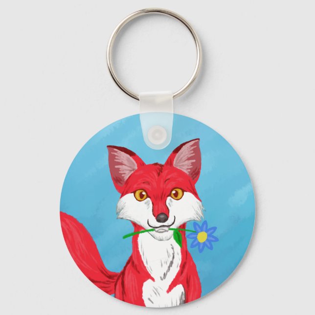 Happy Fox Keychain (Front)