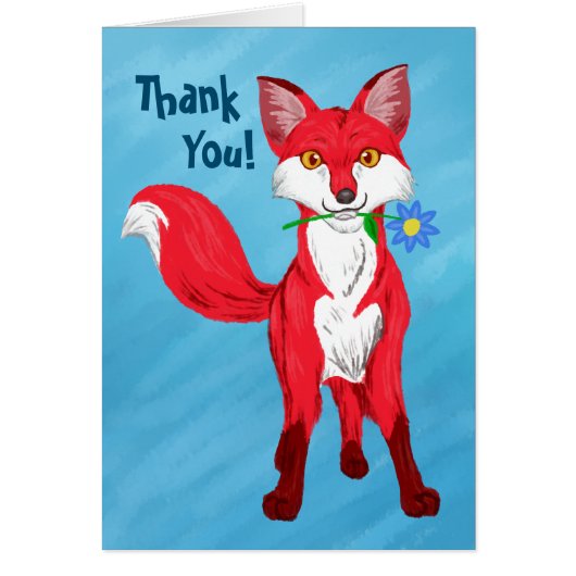 Happy Fox (Thank you!) Cards (Front)