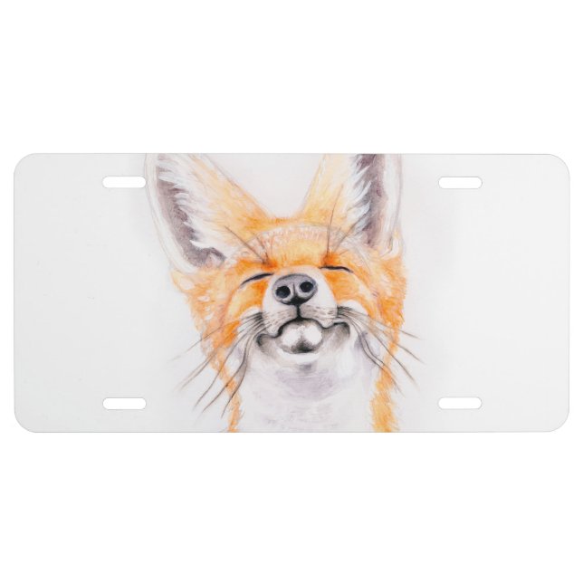 Happy Foxy License Plate (Front)
