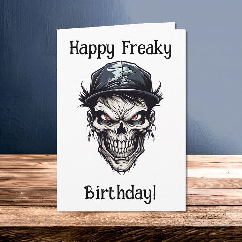 Happy Freaky Birthday Zombie Character Card