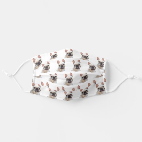 Happy French Bulldog face mask cover