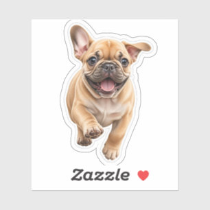 Happy French Bulldog Puppy Sticker