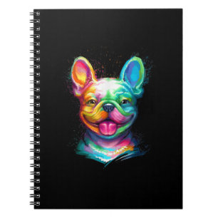 Happy French Bulldog Smiling Face Notebook