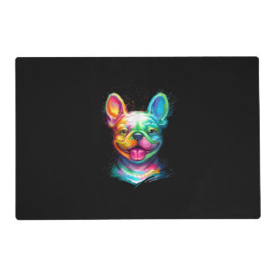 Happy French Bulldog Smiling Face Placemat