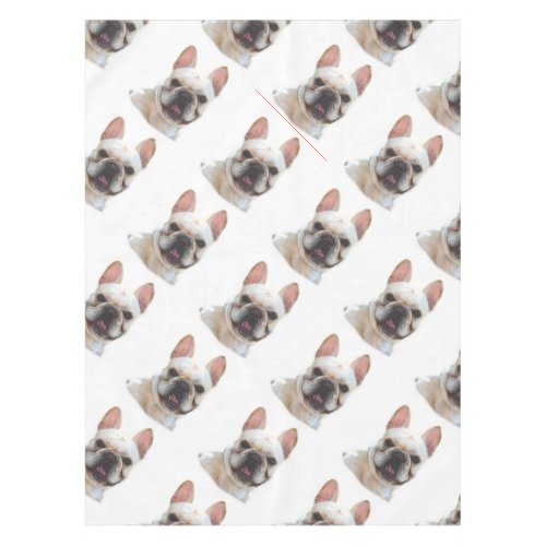 Happy French Bulldog Tablecloth