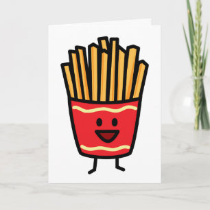 Happy French Fries Letterpress Thank You Card