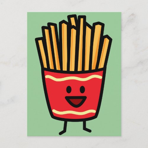 Happy French Fries Postcard