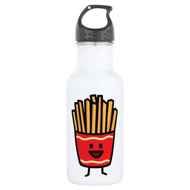Happy French Fries Water Bottle (Front)