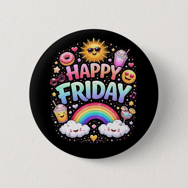 Happy Friday Button (Front)