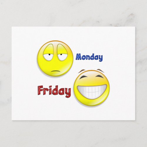 Happy Friday Face Postcard