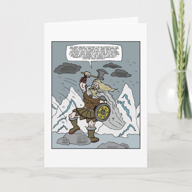 Happy Friday Viking Greeting Card (Front)
