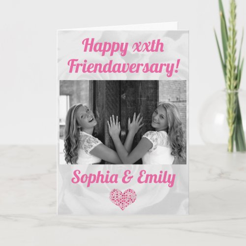 Happy Friendaversary Friendship Photo Card