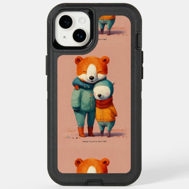 happy friends cudding mobile cover (Back)
