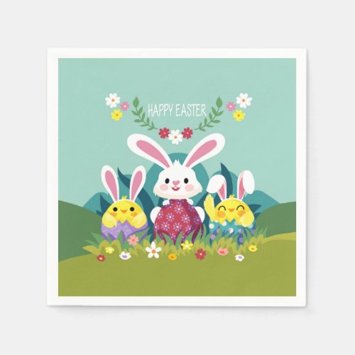 Happy Friends Easter Napkins