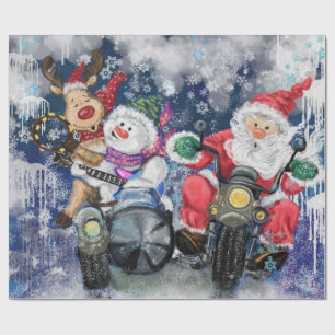 Happy Friends Funny Christmas Wrapping Paper