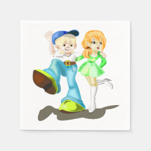 Happy Friends Napkins - Custom Colors or Text