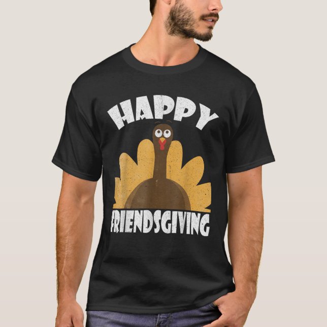 Happy Friendsgiving Day Shirt Great Turkey Day Gif (Front)