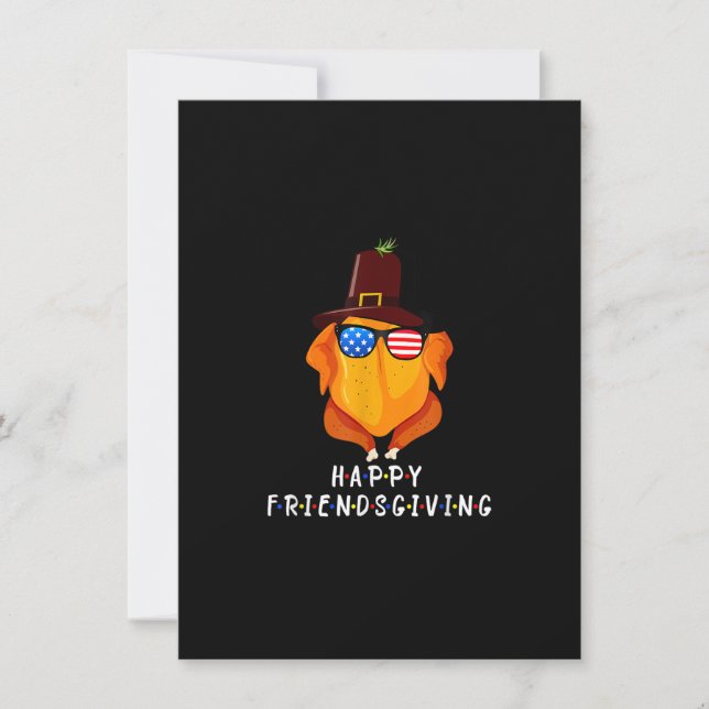 Happy Friendsgiving Funny Turkey Friends Giving Th Invitation (Front)