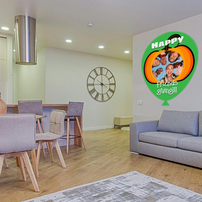 Happy Friendsgiving!!!-Pretty PumpkinS-Photo Text Wall Decal (A happy balloon to decorate your Friendsgiving celebration!)