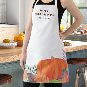 Happy Friendsgiving Pumpkin Apron