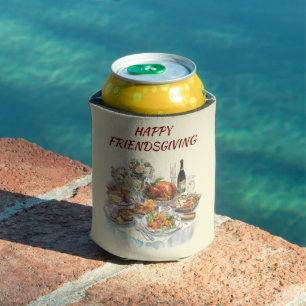 Happy Friendsgiving   Thanksgiving Can Cooler