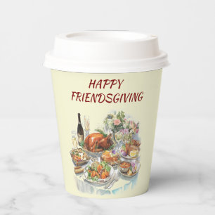 Happy Friendsgiving Thanksgiving Paper Cups