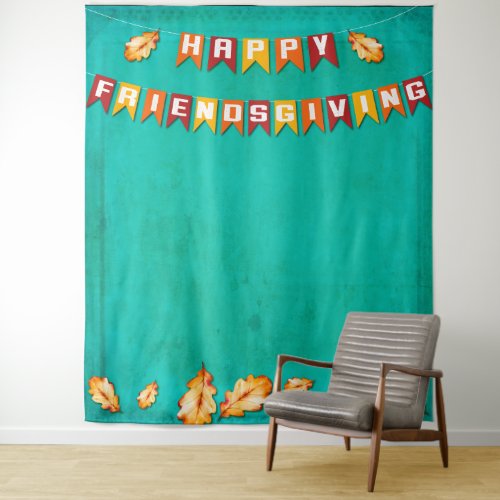 Happy Friendsgiving Thanksgiving Photo Booth Tapestry