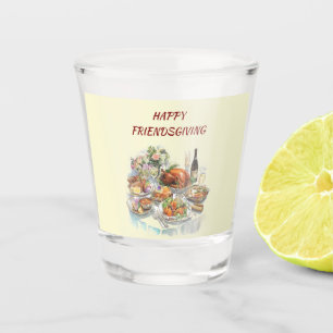 Happy Friendsgiving Thanksgiving Shot Glass