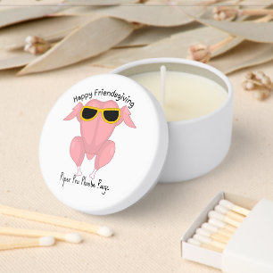 Happy Friendsgiving Turkey Thanksgiving Gift Mini Candle Favors