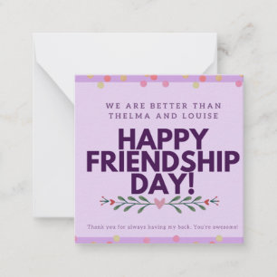 Happy Friendship Day Happy Valentines  Friend Note Card