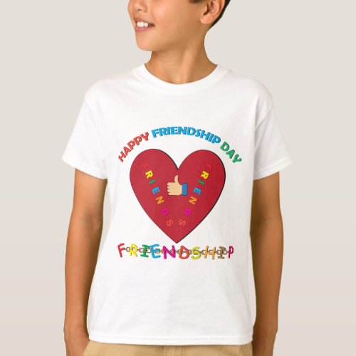 Happy friendship day kids T_Shirt